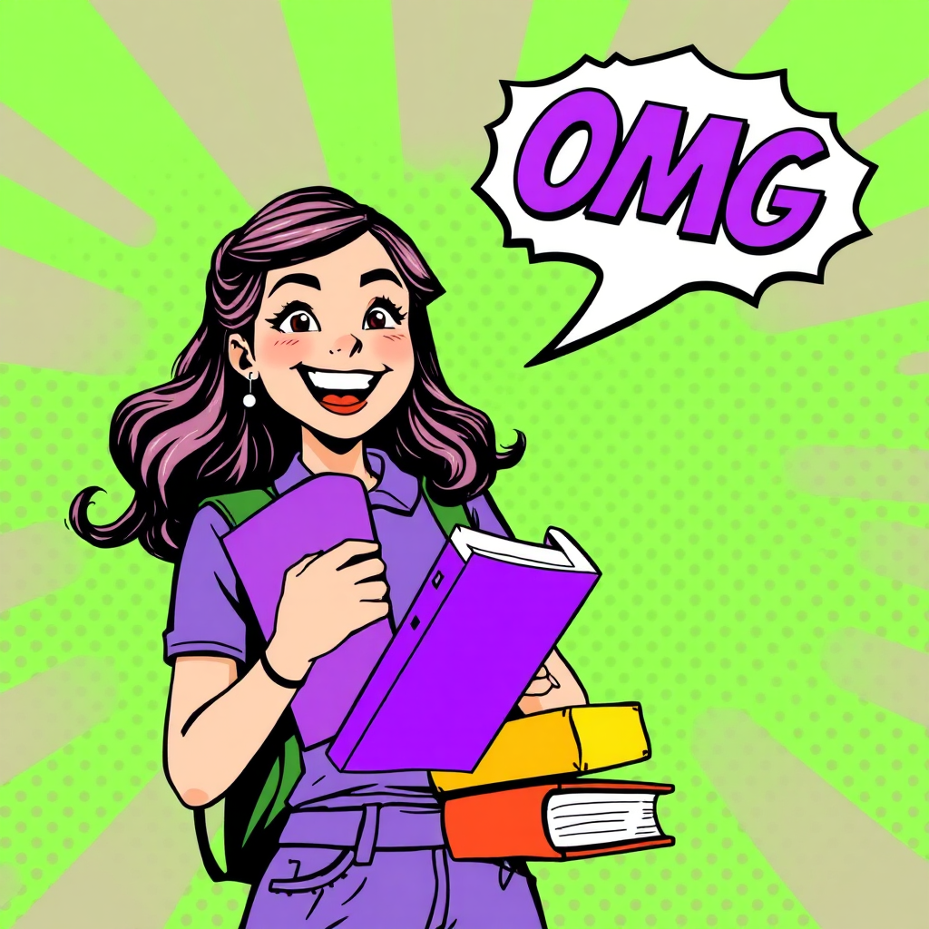 Студентка с книгами